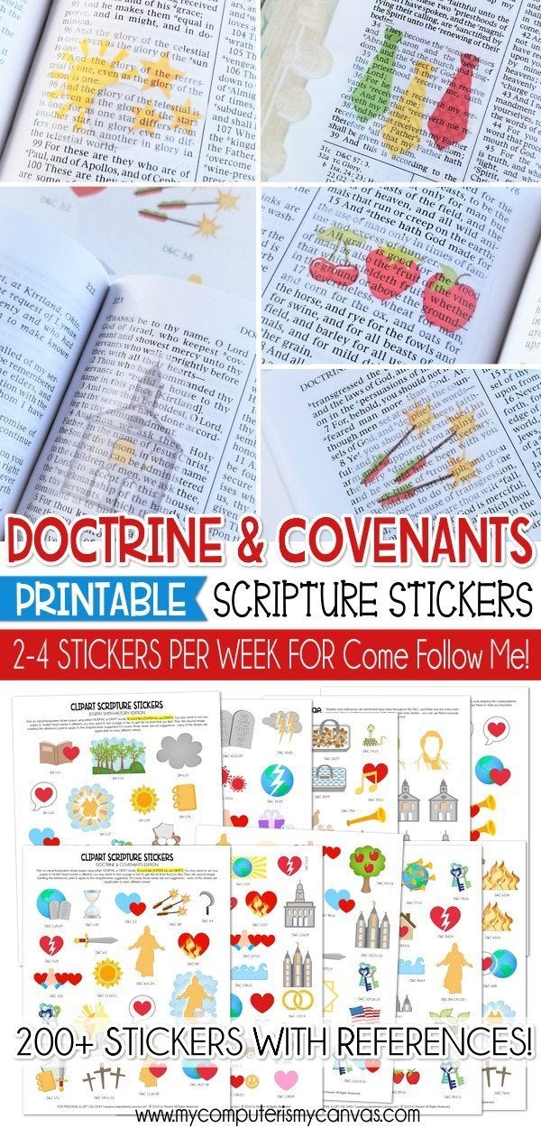 D&C Scripture Stickers + JSH {Clipart Style} PRINTABLE – My